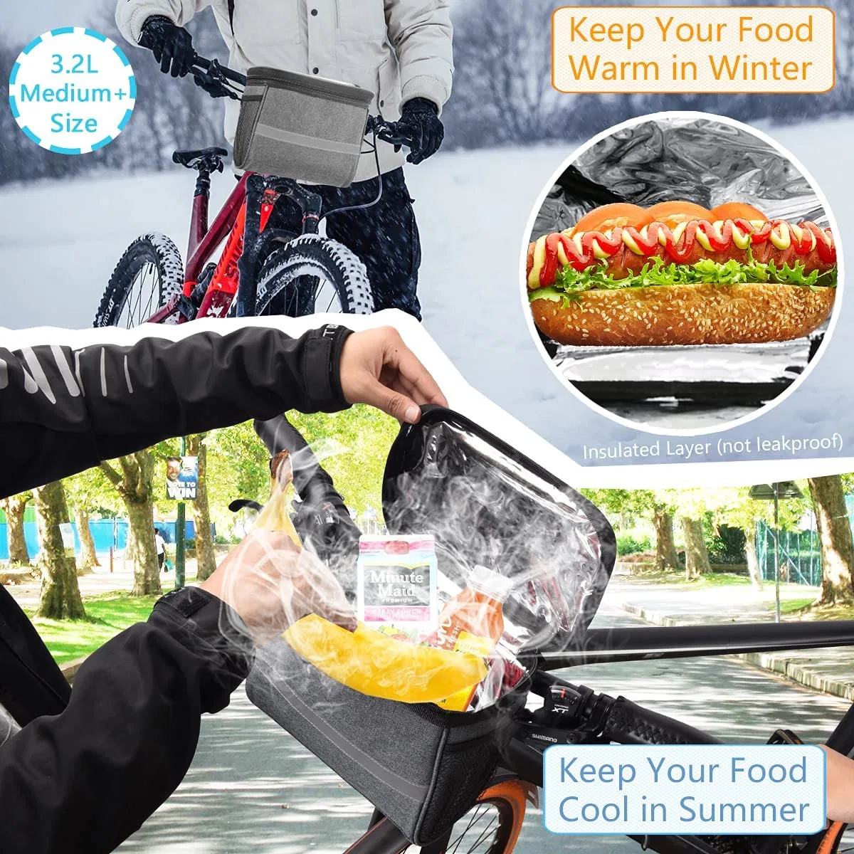 Insulation Bike Cooler Bag Handlebar Bag