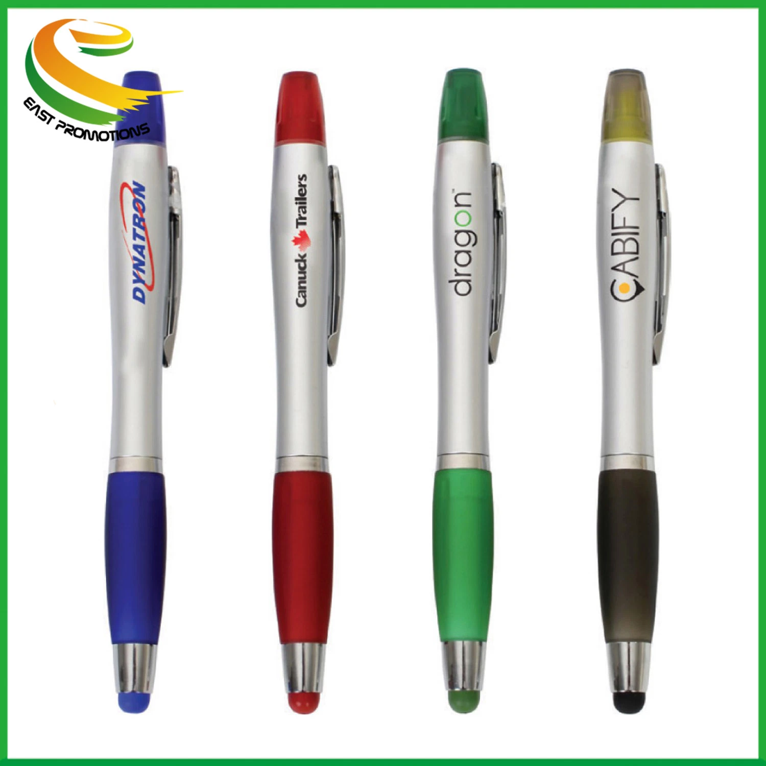 Two Side Colored Eco Friendly Highlight Ballpoint Pen