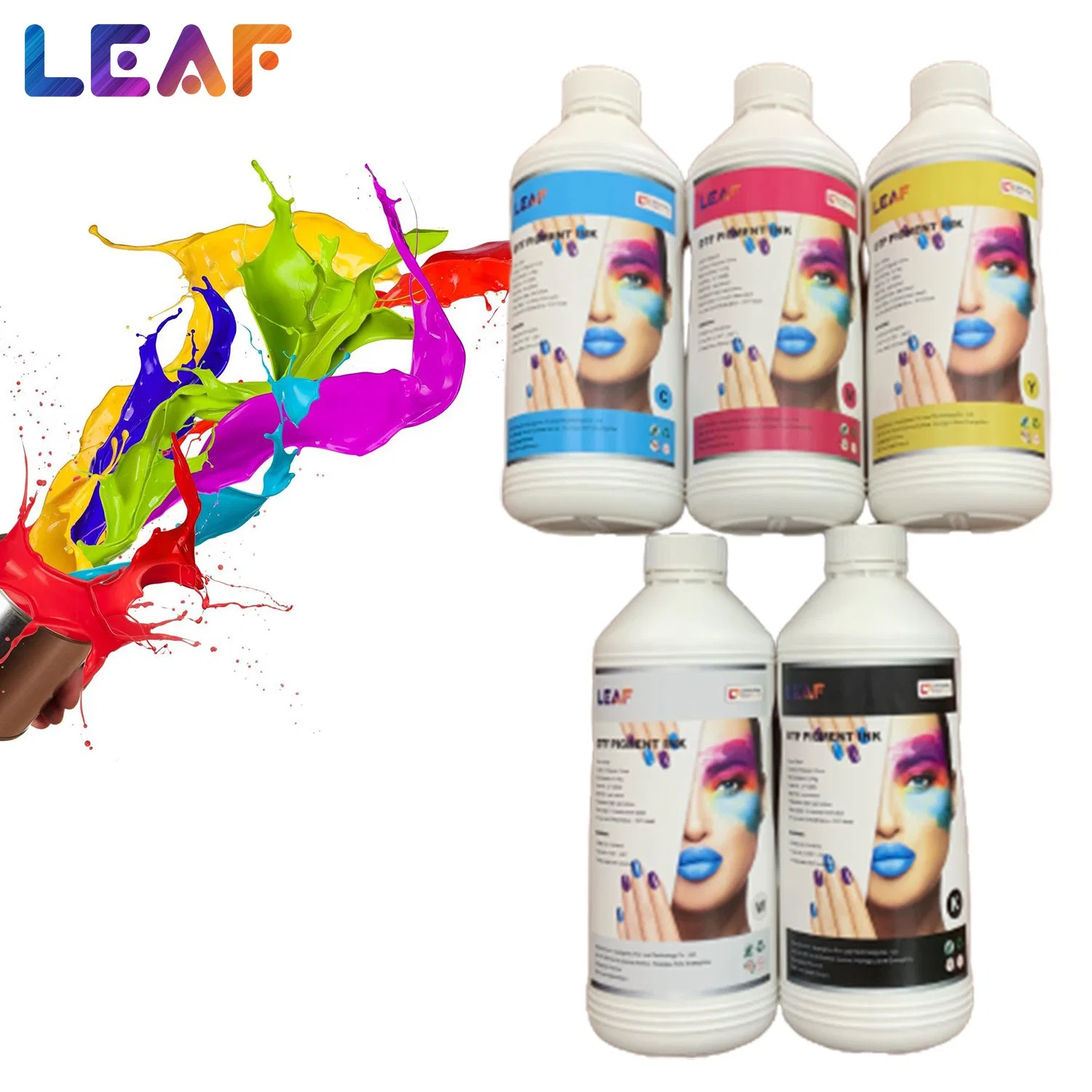 LEAF 2023 Fashion color DTF Pigment ink for Clothing and Fabrics with high quality and factory price