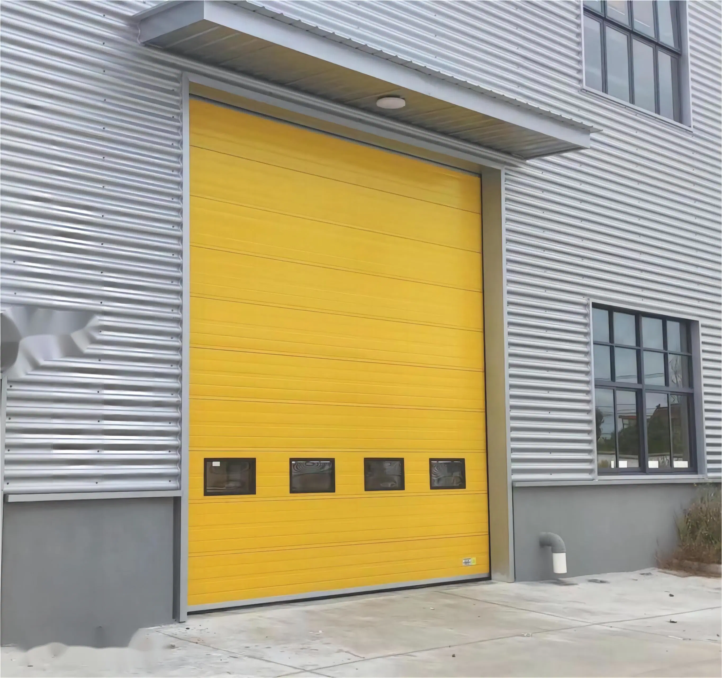 Aluminum Alloy Color Steel Panel Insulated PU Panel Loading Dock Loading Bay Sectional Automatic Sliding Door