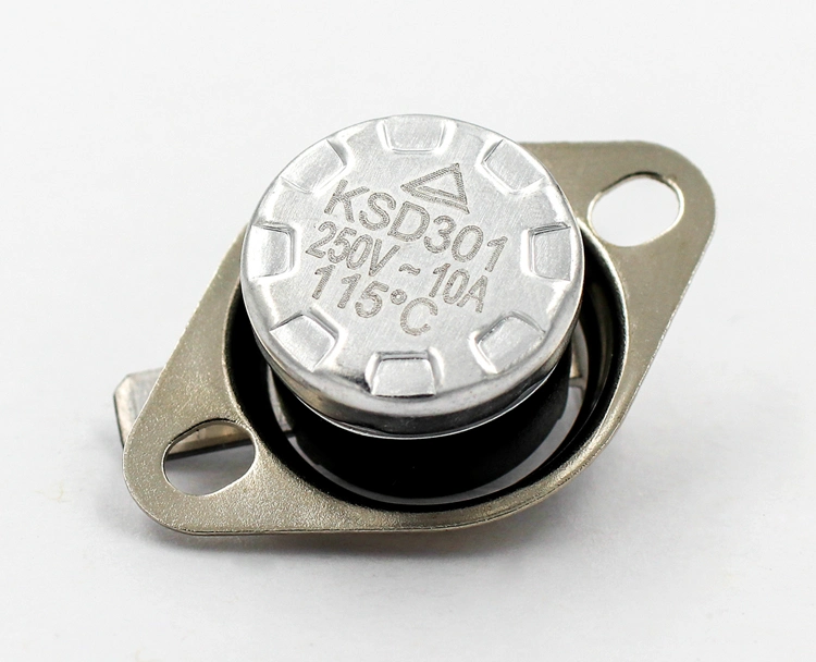 Adjustable Snap Action Temperature Switch Ksd301 125V 250V 10A 15A 16A Thermal Disc Ksd Bimetal Thermostat