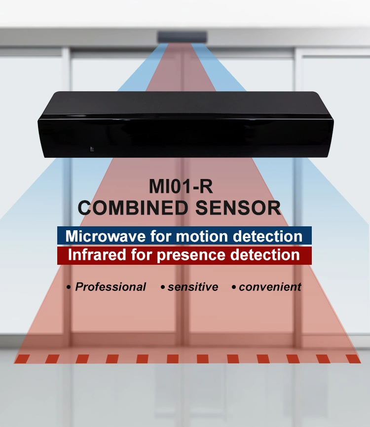 Turtech Mi01r microondas e infrarrojos combinado Sensor de puerta automática Sensor de movimiento