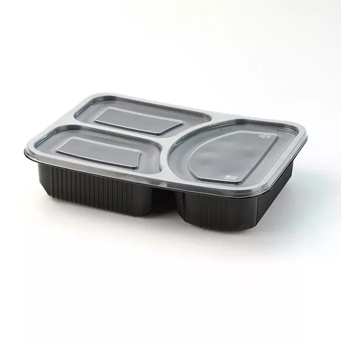 Boîtes à emporter en plastique pour micro-ondes avec couvercles 1 2 3 4 compartiments Boîtes repas jetables pour préparation de repas à emporter