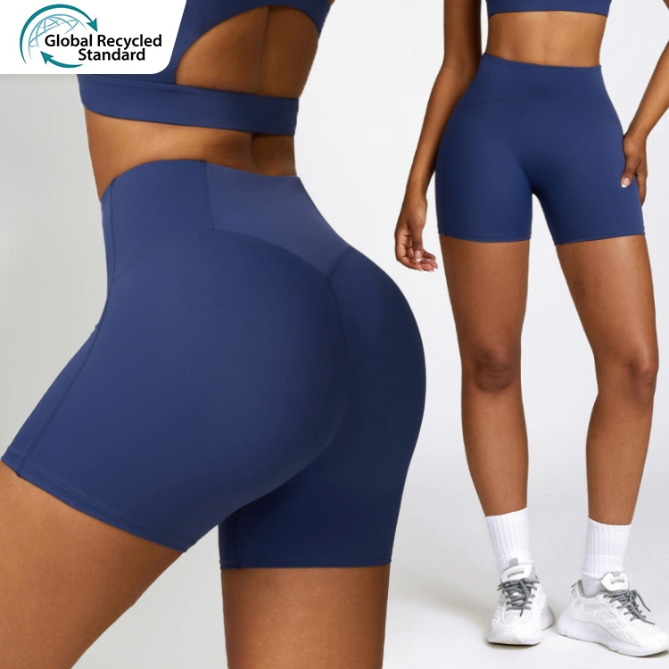 Ingor Sportswear Fitness Wear Manufacturers Activewear Custom Ladies Sports Yoga Gym Workout Biker Shorts, No Front Seam Butt Lifting Shorts Women Yoga Wear