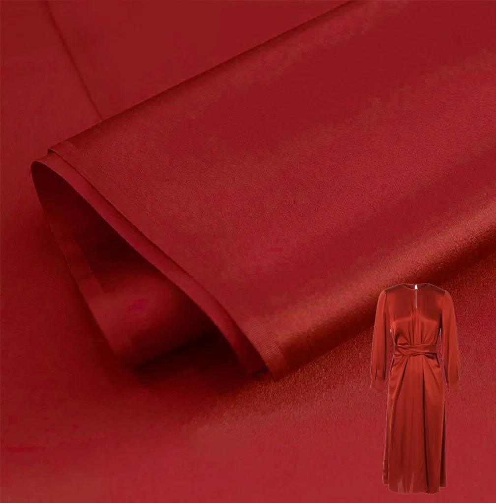 (67colors in stock) 6A Grade China 16mm/65GSM Pure Satin Silk Fabric for Women Dress/Pajamas/Shirt/Skirt