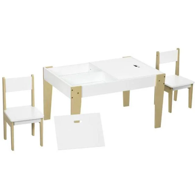 Una buena venta Kid blanco de la actividad de la tabla de madera maciza Kid jugar juegos de mesa con silla