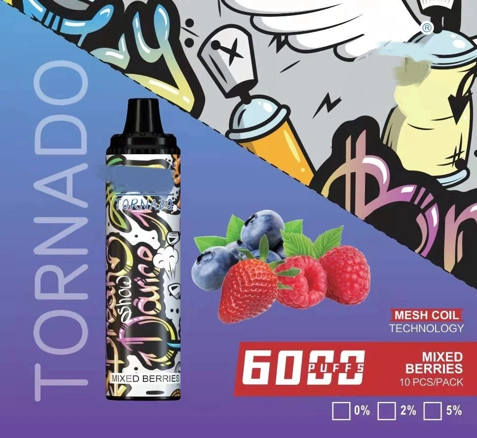 China Großhandel/Lieferant Randm Tornado 6000 Einweg-Vape-Gerät Großhandel/Lieferant 6000 Puffs mit 30 Geschmacksrichtungen E-Zigarette Einweg-Vape