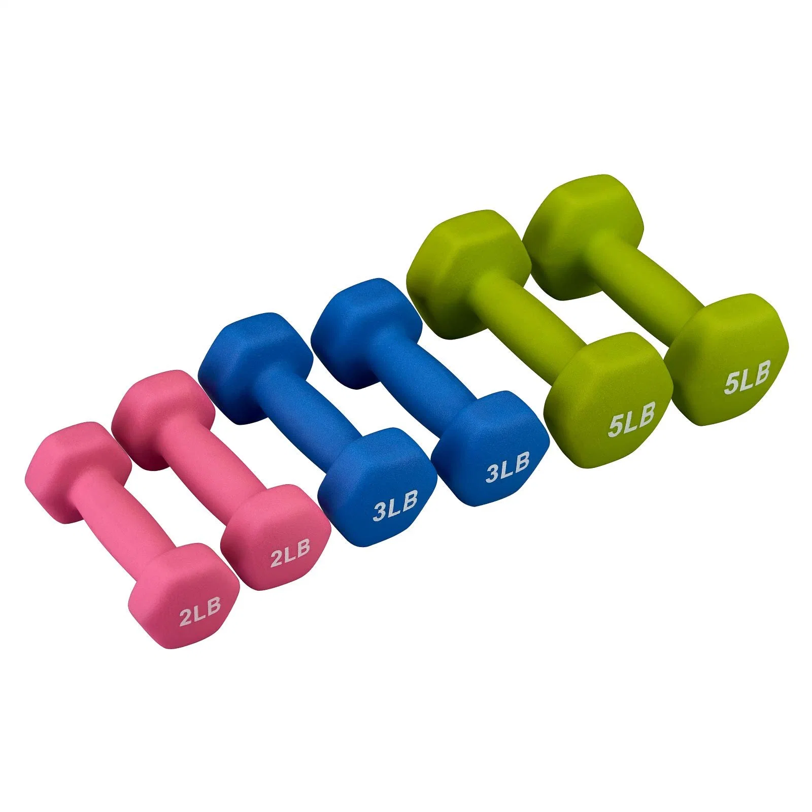 9 Kg Dumbbell Price Portable Colorful Rubber Hex Dumbbells Gym Fitness Neoprene Dumbbell Sets