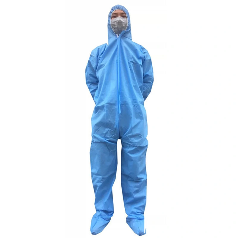 SMS/Microporous/PP/ Nonwoven Fabric Safety Disposable Full Protection Coverall