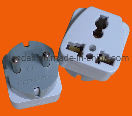 European Style Straight Shape Electric 2 Pin Power Plug (P7053)