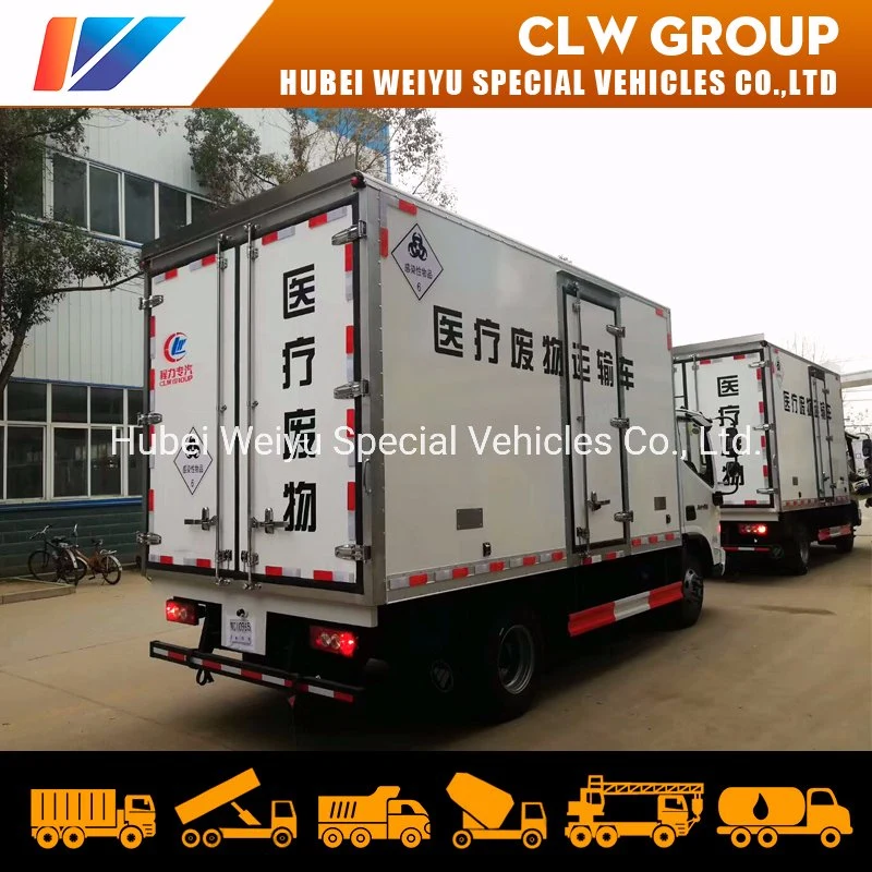 5tons China 4X2 Foton Medical Refuse Van Truck