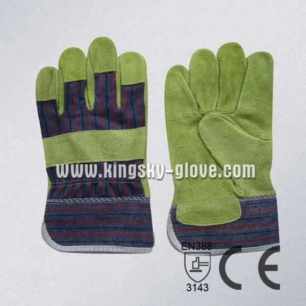 Cow Split Leather Full Palm Working Gloves (3090)