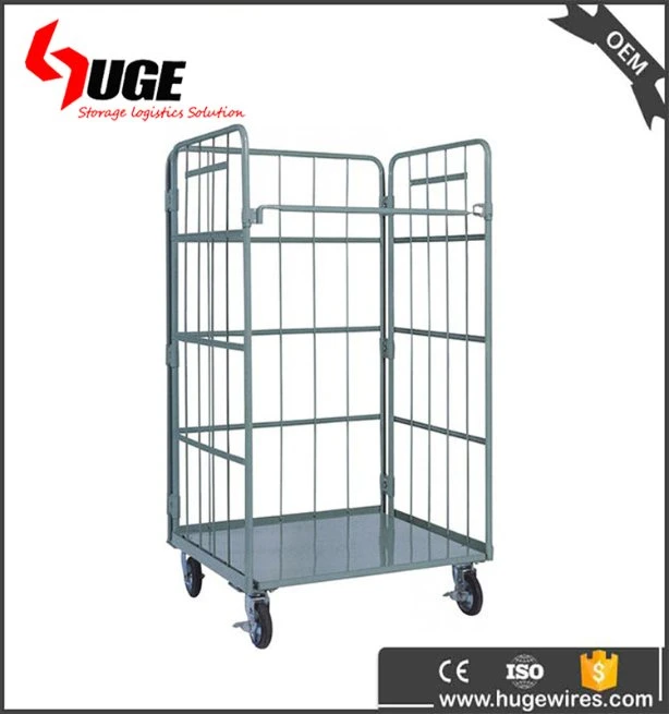 Customized Sizes High quality/High cost performance  Hevy Duty Foldable Steel Logistics Roll Cage Roll Container Mesh Trolley