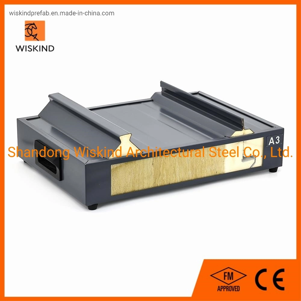 high quality Fireproof Soundproof Insulation Rock Wool Composite Board for Workshop/Warehouse Use