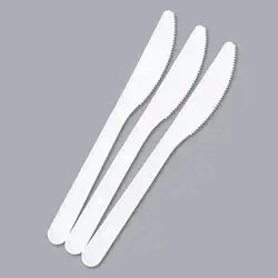 Biodegradable White Cutlery Airline PLA Fast Food 6 Inch Biodegradable Cutlery Set Plastic Disposable Knife Fork and Spoon