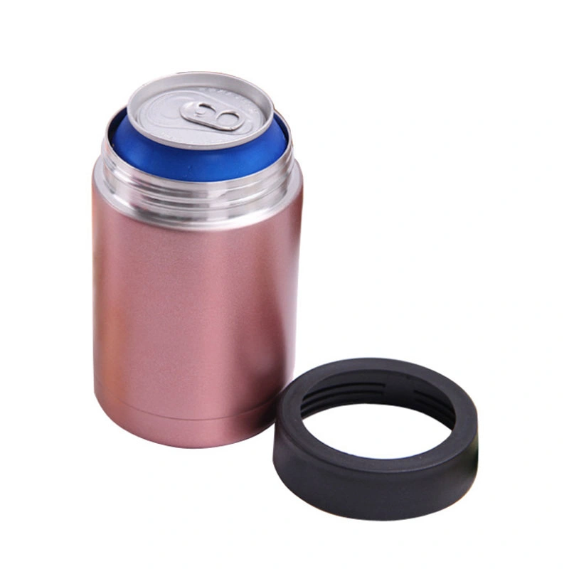 12oz Stainless Steel Can Holder Cooler Double Wall Insulation Cola Beer Can Cold Keeping Bottle