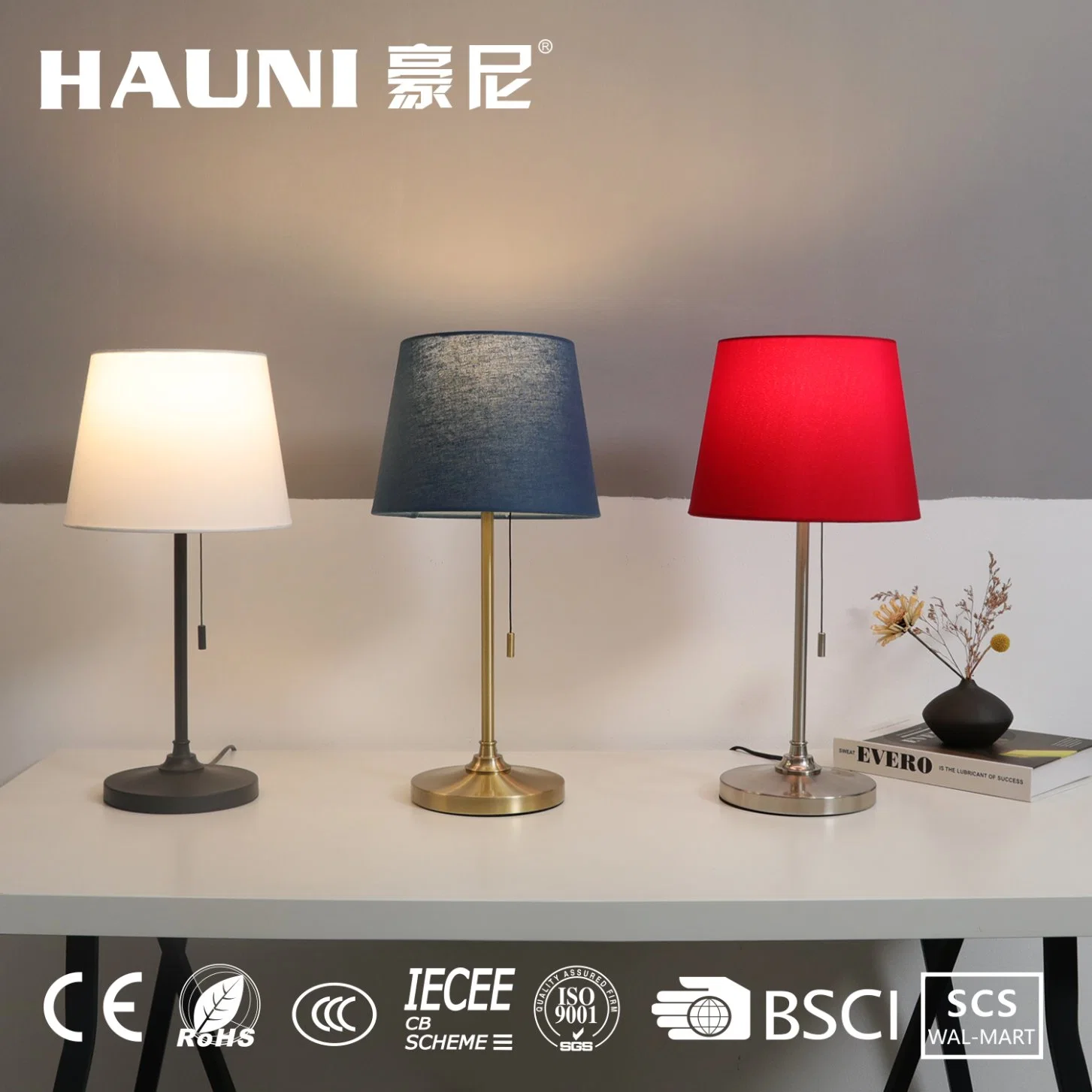 Nordic Decorative Simple Reading Lighting with Fabric Shade Modern Table Lamp