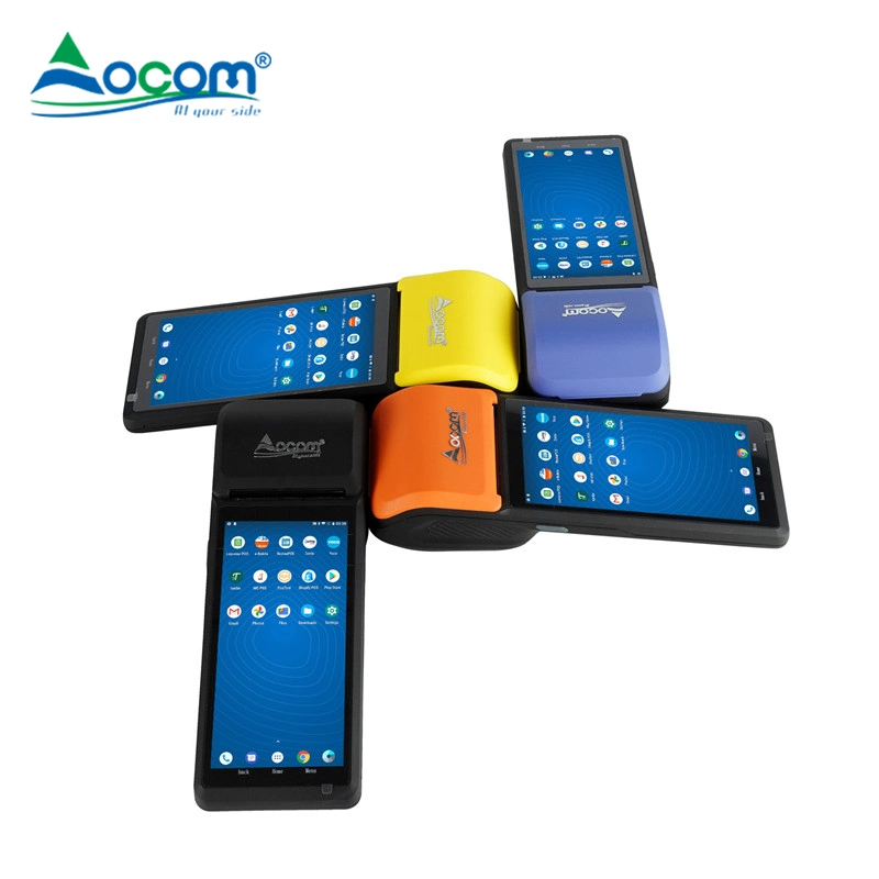 Android 4G Handheld PDA with Printer NFC POS System with Barcode Scanner with CE FCC