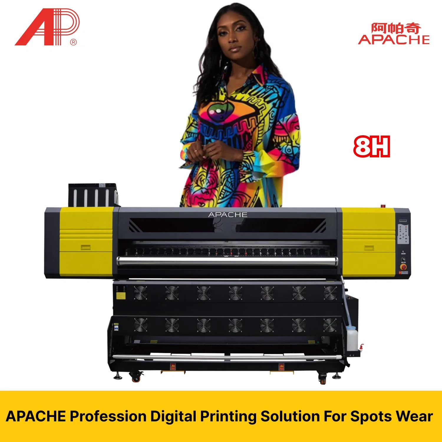 imprimante numérique de sublimation grand format 1.9m imprimante textile Eco Solvent Avec 8 TÊTES I3200