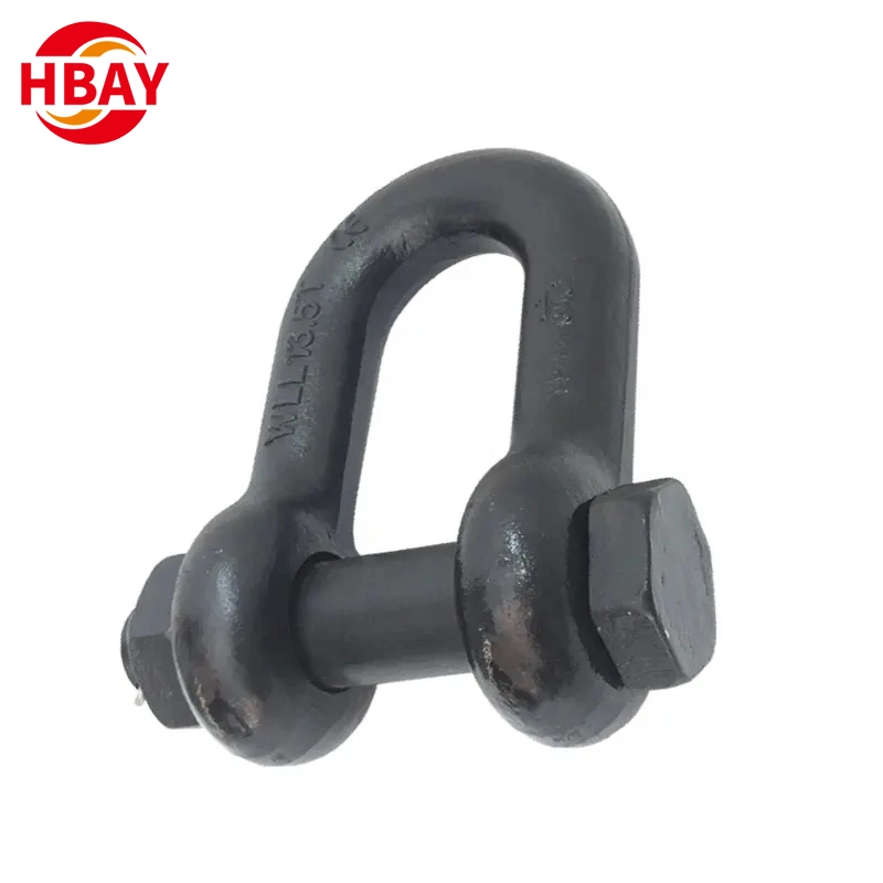 Factory Custom Us Type G2150 Forged Carbon Steel Bolt Type Chain Shackle