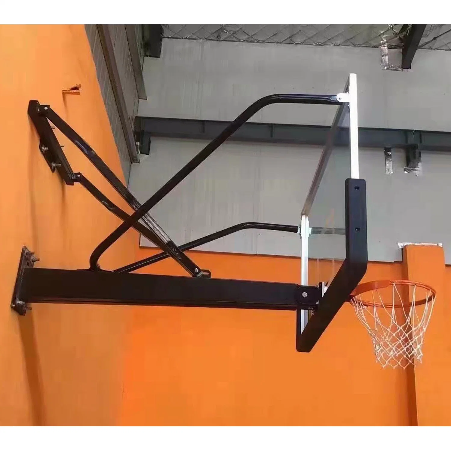 Professional Fixed Wall Mounted Basketball Hoop Basketball Stand Tempered Back Board