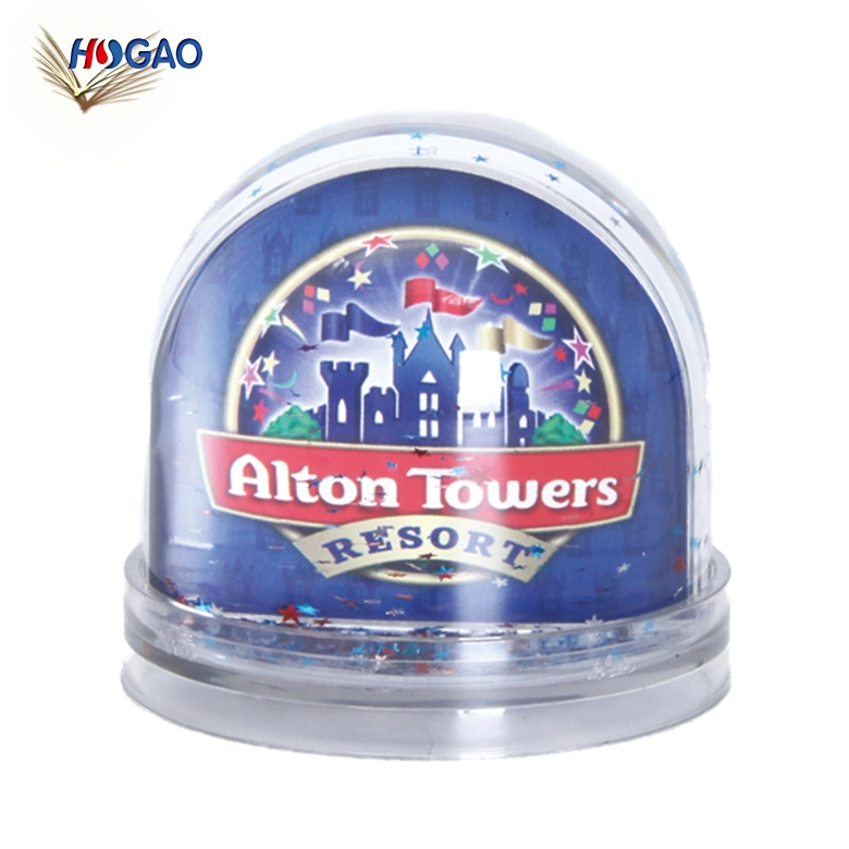 Foto de acrílico en forma de rectángulo Whosale Snow Globe para Deco