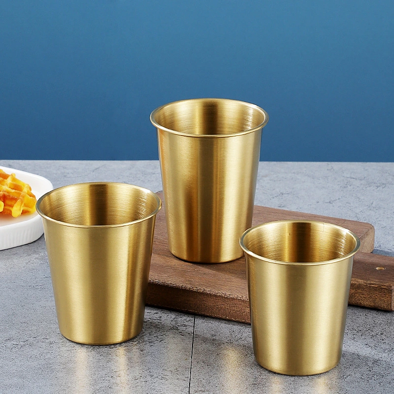 Wholesale Golden Stainless Steel Beer Glass