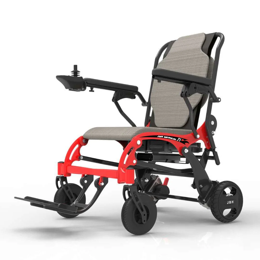 Lightweight Medicare 12&prime; &prime; Folding Foldable Power Electric Wheelchair with Quick Removable Motors