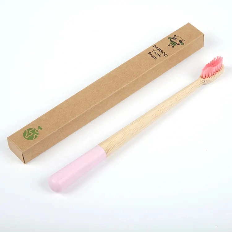 Ecológico de Orgânicos Biodegradáveis de bambu de cerdas da escova de dente Soft Hotel Travel lidar com escova de dentes com embalagem personalizada para adulto/criança/Kid