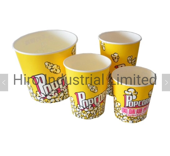 Custom Print Dispos Paper Popcorn Bucket Fried Chicken Paper Bucket