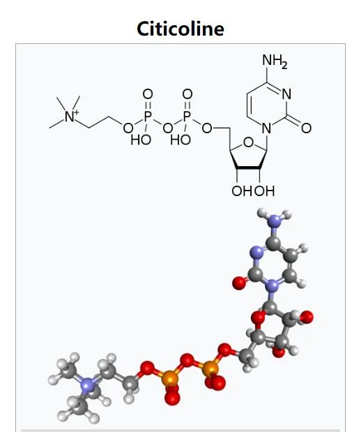 La pureté de la poudre Citicoline Nootropics CDP Choline 99 % de la cytidine diphosphate choline Citicoline