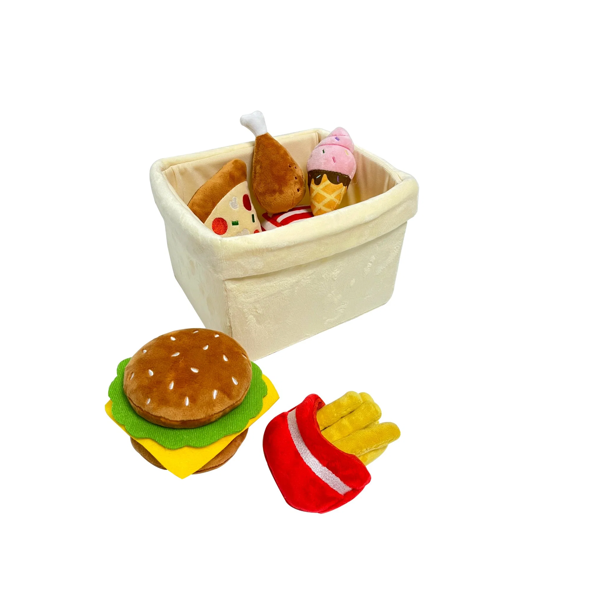 Hamburger Pizza Food Sets Plush Toys for