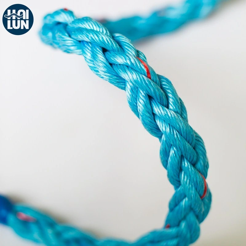 3/4/8/12 Strand Fishing Equipment Marine Plastic Cotton Polyester PP Nylon Thimble Mooring Polypropylene Price Macrame Ship Winch Polyethylene Tiger Rope