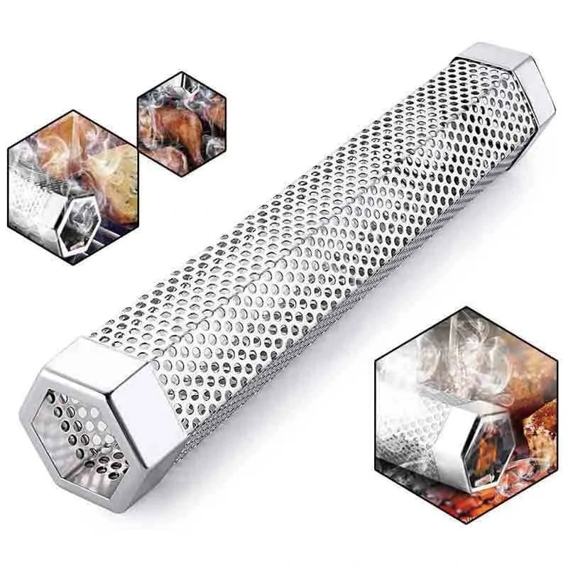 Barbecue Smoker Generator Outdoor BBQ Grill Smoker Tube Mesh Pellets Stainless Steel Cold Smoker Generator Camping Accessories