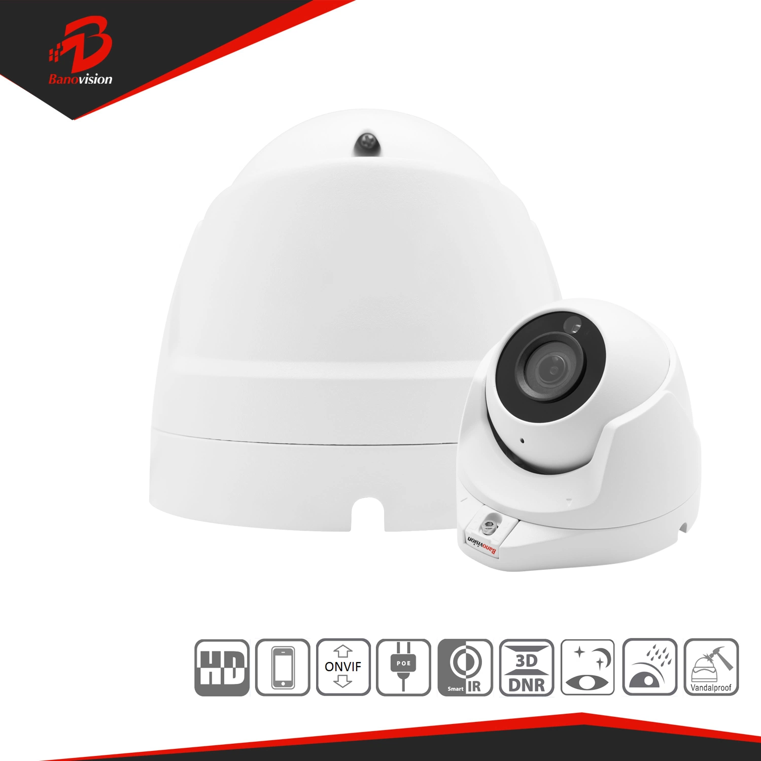 Banovision CCTV 5MP IP Network Dome Camera with Varifocal Lens