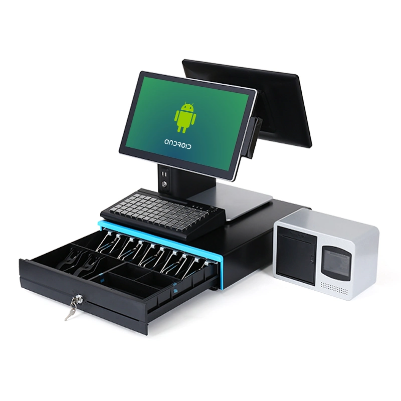 3%off CE Certificate All in One POS Hardware 15.6" Dual Touch Screen Android OS POS Terminal