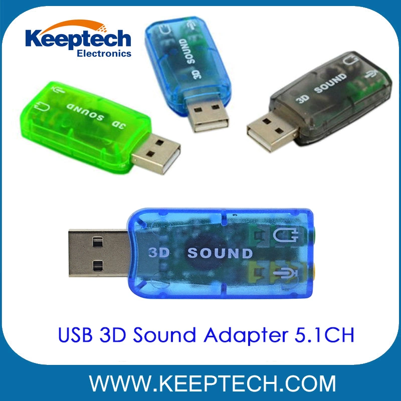 تاجر الجملة USB 2.0 3D Sound Adapter 5.1 قناة