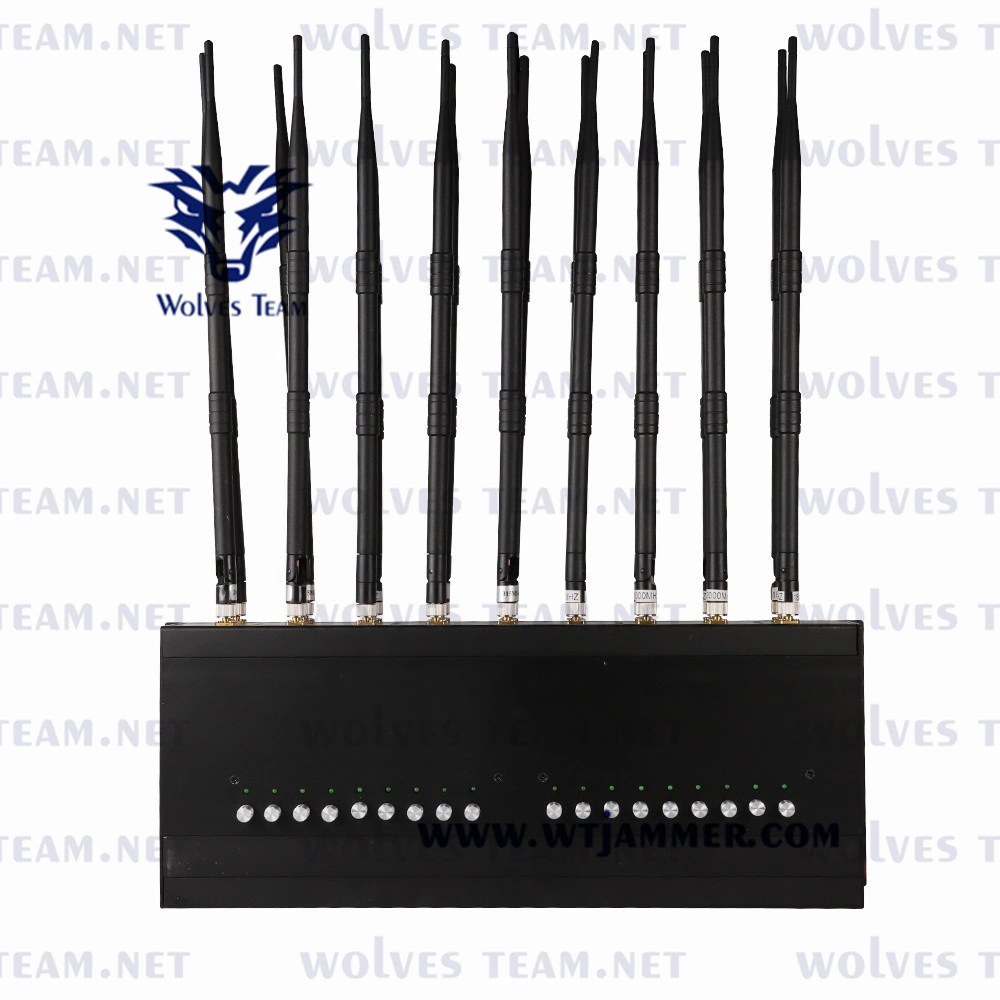 جهاز سطح المكتب GSM الخلوي 5g Phone Jammer WiFi/Bluetooth/2g/3G/4G/GPS Signal Blocker