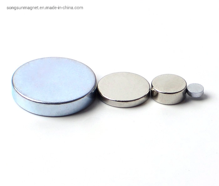 Super Strong N35 N52 Round Disc Magnet Manufacturer Permanent Magnetic Materials Neodymium Magnet