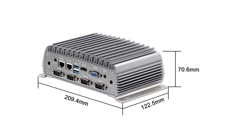 Mini PC J1900 J4205 mSATA 5com VGA Portátil Pchd Display LAN 8USB DDR3 E3845 SATA GPIO Mini PC Industrial