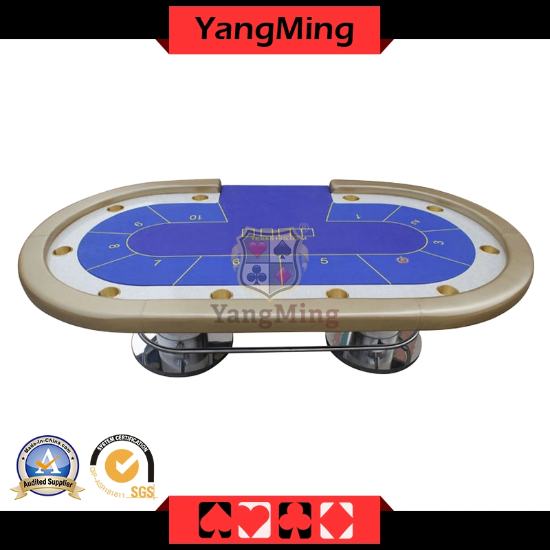 Casino Texas Poker Oval Feet Value Benefits Texas Poker Table with 10 Player Customize Gambling Ym-Tb018