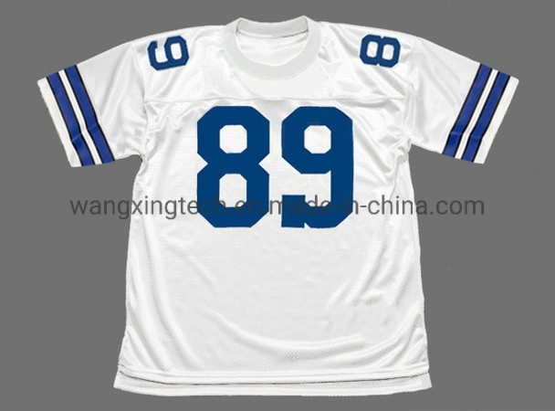 American Football Jersey Vintage #89 Billy Joe Dupree Dallas 1977 Retro Football Shirt White