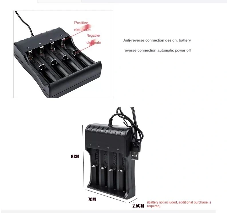 محول بطارية ذكي طراز USB2.0 رباعي الفتحات طراز Charger AA من فئة AAA شاحن بطارية NiMH قابل لإعادة الشحن بقوة 1.2 فولت من NiCd