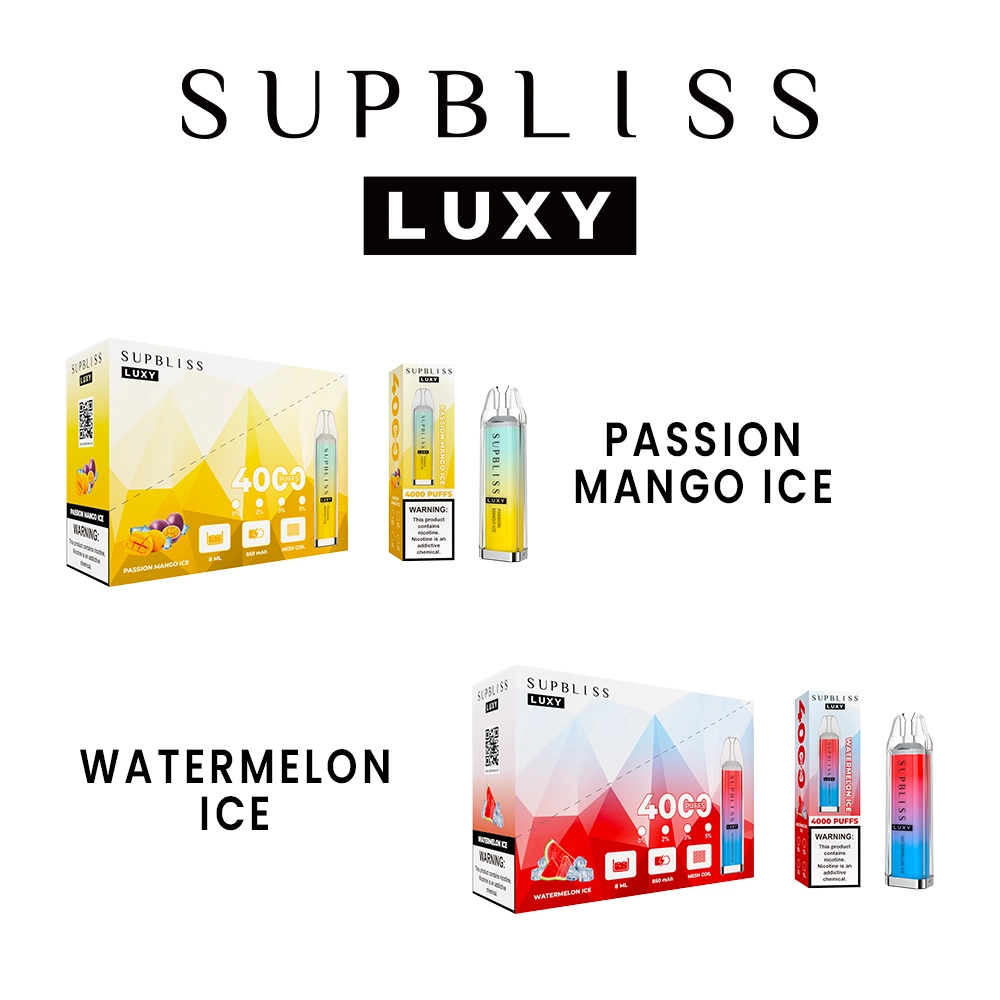 New Release Supbliss Luxy 4000 Mesh Coil Type-C Charge Crystal Disposable/Chargeable Vape Pen