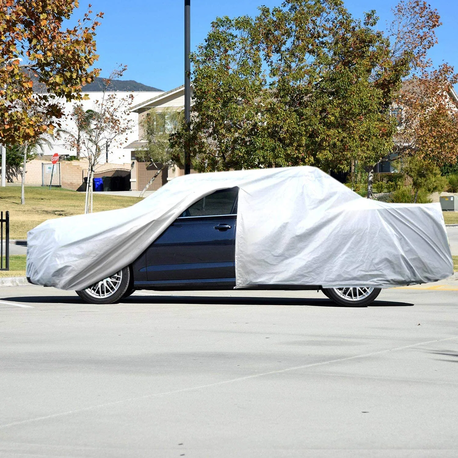 Chariot auto voiture de couvrir tous les temps de couvrir tout le corps argenté