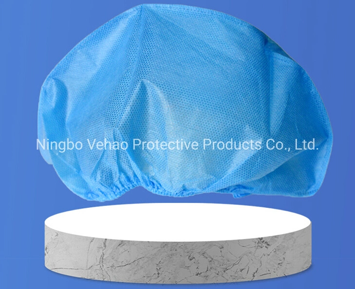 Anti Dust Disposable PP Non Woven Blue Cap DMDB-046