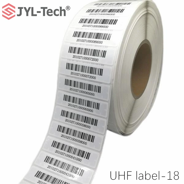 Sku Printing EPC Gen2 Paper Er62 UHF RFID Clothing Label Sticker Tag