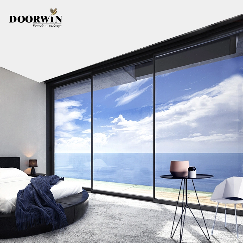 Villas, High-Class Building 45 Dw-Wood Aluminum Balcony Doors Narrow Sliding Door