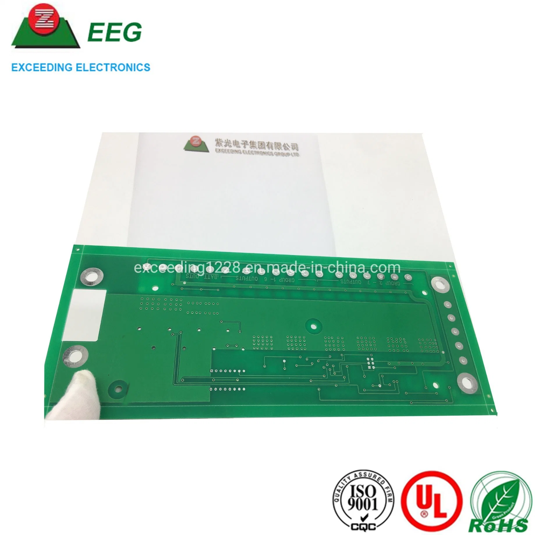 PCB de inmersión multicapa Gold/Silver con homologación ISO9001 UL