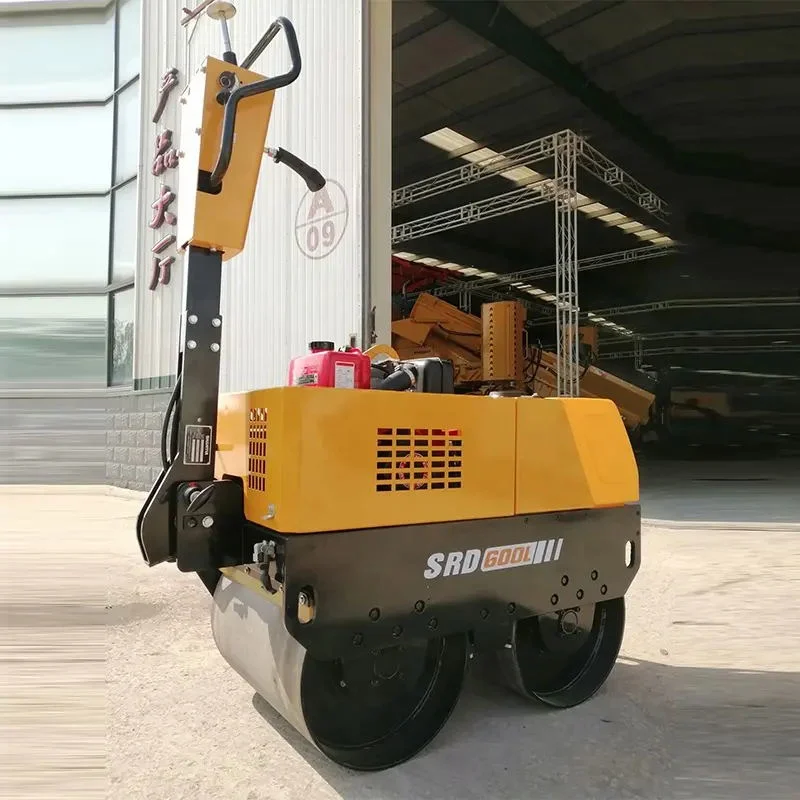 Shantui Srd600L Mini Manual Steering Walk-Behind Double Drums Road Roller Compactor